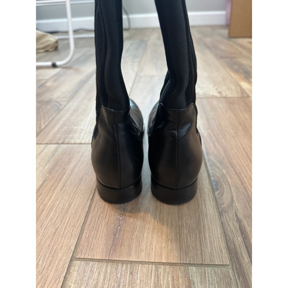 Aquatalia Leather Suede Black Boots 7 - Picture 8 of 8